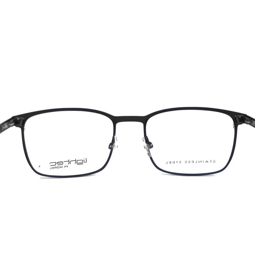 Lightec by Morel Eyeglasses Frames 30015L BG08 Black Blue Rectangle 53-19-140